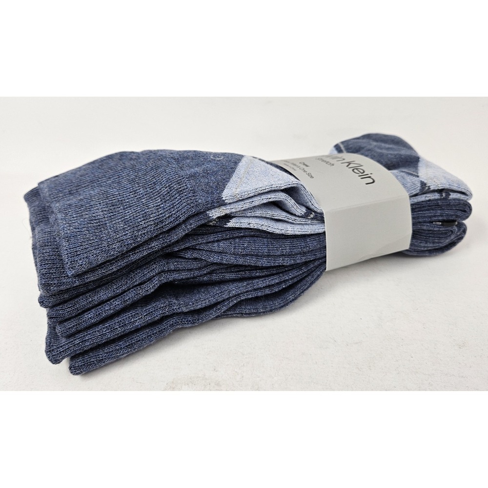 Calvin Klein Men's Cotton Crew Socks, TWO 4-PACKS, Sz 7-12, Denim‎ Blue, NEW! - Picture 7 of 10